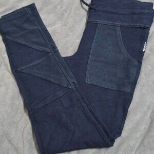 Women's NWOT Sz M Free People FP MOVEMENT Kyoto Leggings Pants High Rise Navy